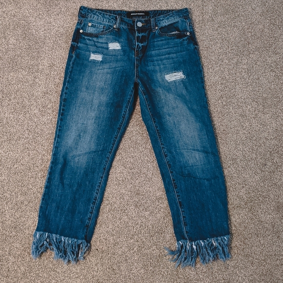 Ashley Mason Denim - Cropped Fray Jeans